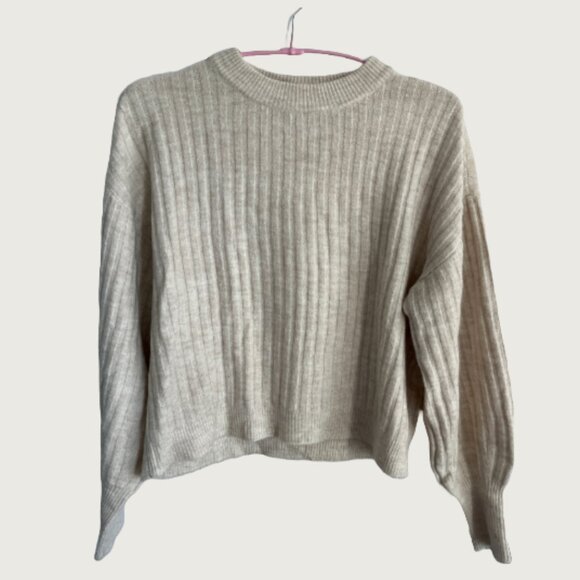Dynamite Beige Knit Sweater - Picture 1 of 3